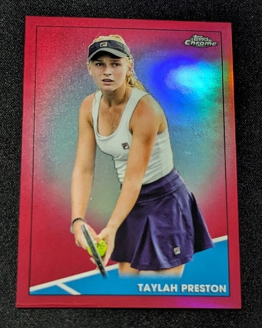 2021 Topps Chrome Tennis Red Refractor #72 Taylah Preston 3/5 - Australia