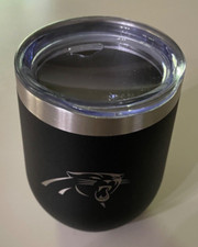 Brand New Original Carolina Panthers 12oz. Logo Stemless Tumbler NWT