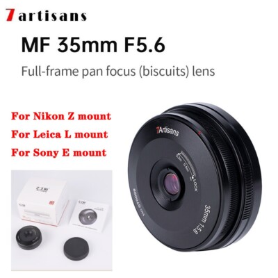 7artisans 35mm F5.6 Full-Frame Ultra-Thin Pancake Lens fr Sony E Nikon Z Leica L