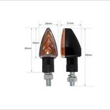 COPPIA FRECCE NERE CORTE OMOLOGATE UNIVERSALI PER DUCATI MONSTER 695 - 696 