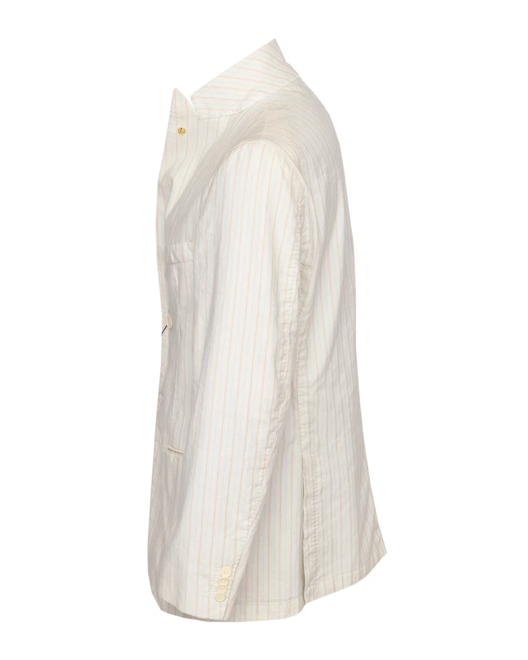 Новый с Ярлыками ISAIA NAPOLI SPORT пальто куртка off-белый хлопок льняной стирки роскошь Италии 50 - Изображение 2 из 4