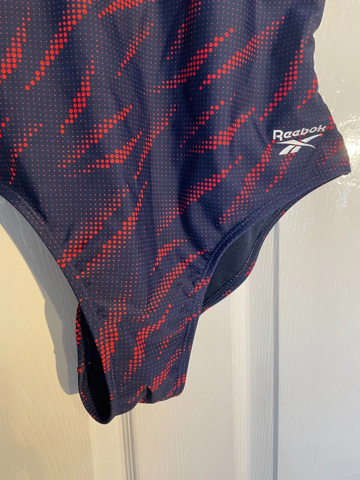 Nuevo con etiquetas Reebok Mujer Talla 12 Azul Con Rojo Traje De Baño Foto 3 de 4
