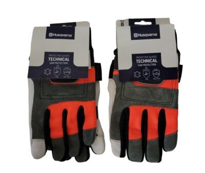 (2) Pairs Of GENUINE 597259608 Protective Technical Chainsaw Gloves Size 8