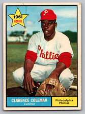 1961 TOPPS #502 CHOO-CHOO COLEMAN PHILLIES ROOKIE