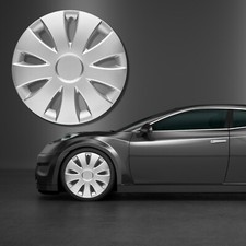 Hochwertige Radkappen 14 Zoll silber matt 4 Stück Radzierblenden EU Produktion