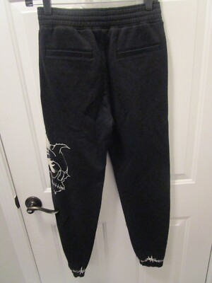 GIVENCHY MEN'S BLACK SLIM FIT BARBED GOTHIC JOGGER PANTS SIZE XS