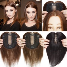 Natural Clip In 100 Human Hair Topper Hairpiece Toupee Wigs For Loss Hair Thick