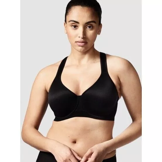 Chantelle Size 32C Sport High Impact Active Bra Black NWT