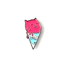 Ice Cream Cone Hat Pin Cat Lapel Kitty Pin Cute Animal