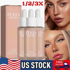 Zeria Drops Sunless Tanning Drops Natural Boost Melanin Enhancing Skin Tone 1/3X