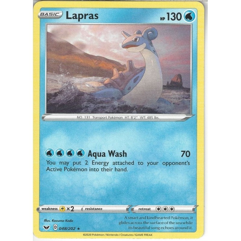 048/202 Lapras : Rare Card : Sword & Shield (Base Set) Pokemon TCG