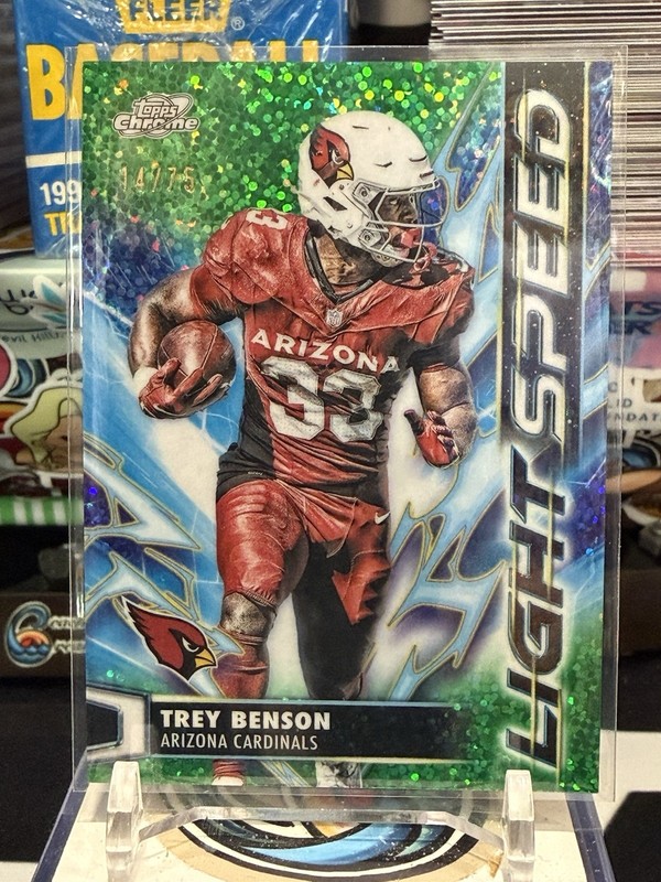 Topps Chrome 2025 Trey Benson Light Speed Insert /75 #LS-11 Arizona Cardinals TZ