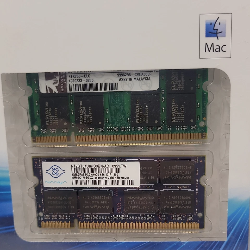 NANYA 2GB 2 G 2RX8 DDR2 800MHz PC2-6400S 200PIN SO-DIMM Laptop RAM Memory 200Pin - Image 2 of 4