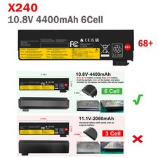 68 Battery For Lenovo ThinkPad X240s X250 X260 X270 T440s T440 45N1125 4400mAh