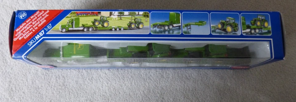 Siku Modell M87 1837 John Deere Tieflader mit 2 Traktoren 6820 & 6920 1:87 OVP - Bild 2 von 4