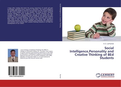 Social Intelligence,Personality and Creative Thinking of BEd Students Kumar Buch