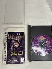 Ultimate Mortal Kombat 3 Sega Saturn, 1996 COMPLETE CIB w/ Reg Card, Case Broke