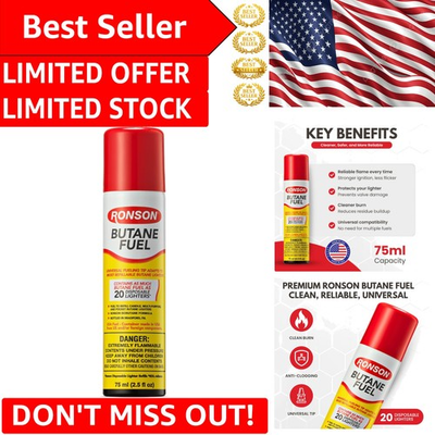 #ad 75ml Butane Fuel for Refillable Lighters – Anti Clog amp; Clean Burning $15.99