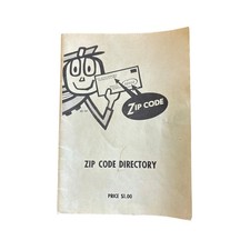 Vintage ZIP Code Directory Mr. ZIP USPS Postal Code Booklet 10”x7” Collectible
