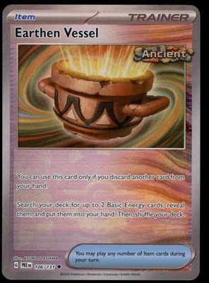 Earthen Vessel 106/131 Uncommon Prismatic Evolutions (Poke Ball) Reverse Holo NM