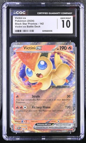 Victini ex 2024 Pokemon #142 Black Star Promos Holo Promo CGC10 GEM MT