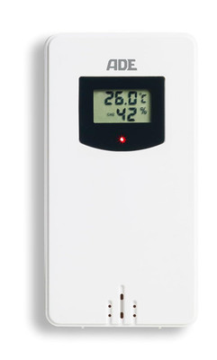 ADE Außensensor WS1001 Für Wetterstation | 1-3 Kanäle | Mit Display | Bis Zu 3 S