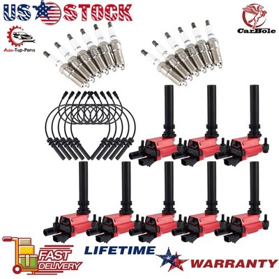 8x Ignition Coils+16x Spark Plugs+8x Wires for 2005 Jeep Grand Cherokee V8 5.7L