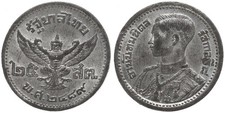 Thailand - 25 Satang 1946 - Tin, 2.6g, ø 20.5mm Y# 70