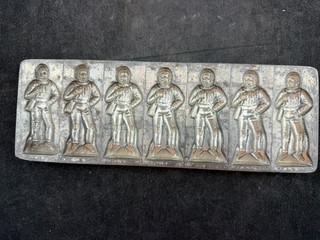 Vintage Chocolate Mold Astronauts/Space Men 3 1/4" x 9 1/4" Signed Joh Fon
