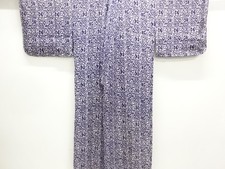 7642924: JAPANESE KIMONO / ANTIQUE DOCHUGI COAT / SILK / KINSHA / ABSTRACT FLOWE