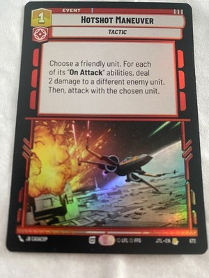 STAR WARS UNLIMITED JTL HOTSHOT MANEUVER Rare Foil NM GLOBAL SHIPPING