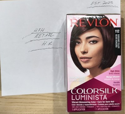 Revlon ColorSilk Luminista Permanent Hair Color 1 Application Burgundy Black