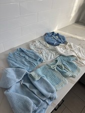 1980s 3-6M Unisex Baby Blue/White clothing bundle.