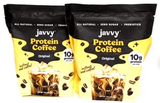 2 Bags Javvy Protein Coffee Original Instant Iced Coffee 12 Oz. Each Exp. 4/2027
