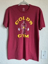 Gold's Gym T Shirt Men's Medium Red Gym Training Weightlifting Bodybuilding