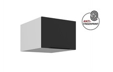 Küchen Aufsatzschrank 50 Küche ARIA Schwarz matt Küchenzeile Anti Fingerprint