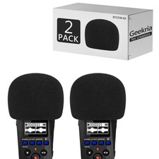 Geekria Foam Windscreen for ZOOM H1 essential Handy Recorder (2 Pack)