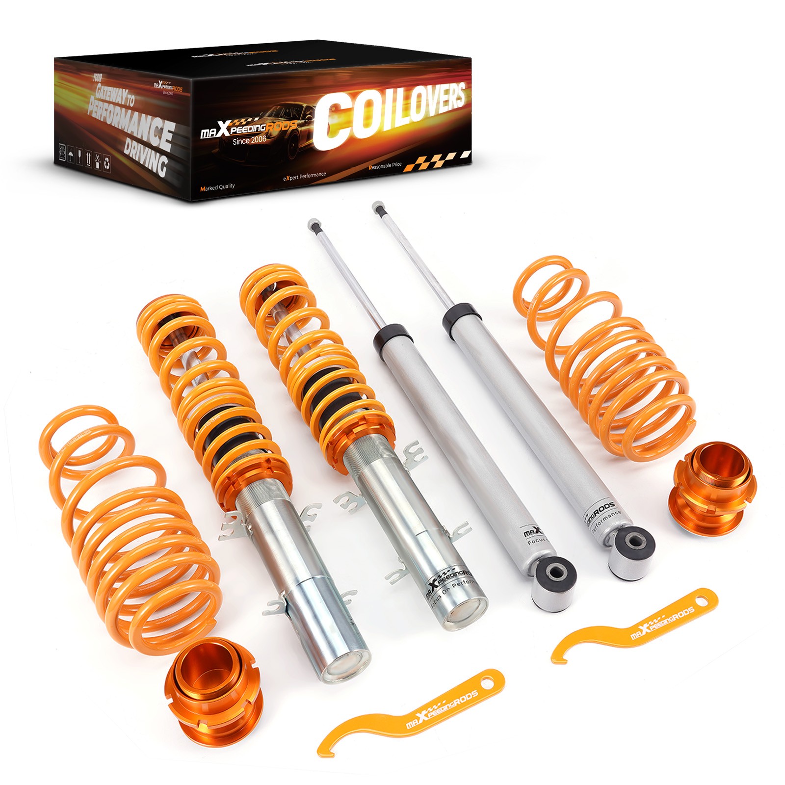 Coilovers Suspension Kit  for VW Golf Mk4 (1J) 2WD Inc GTi 1997-2007