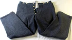 Vintage Civil War Reenactment Wool Infantry Black Trousers Pants Sz 37-26 1/2