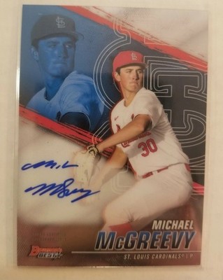 2021 Bowman's Best Auto Michael McGreevy   USPS Ground Advantage   Buy Low Now