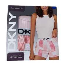 NWT DKNY Women's Tank and Shorts Set Pink Large