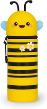 - Kawaii Astuccio Scuola 2 in 1 in Morbido Silicone, Tema Bee, Portapenne Da Tav