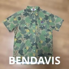 Ben Davis Camouflage Short Sleeve Shirt M Green Japan