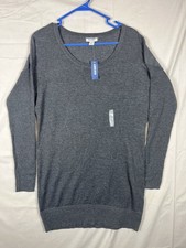 Old Navy Sweater Dress Basic Scoop Neck Tunic Cotton Poly Gray Women’s Large