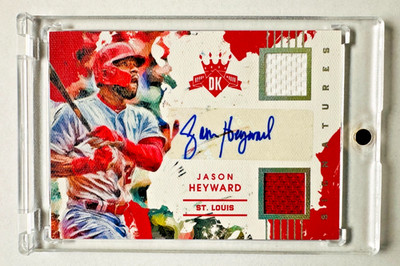 2016 Panini Diamond Kings Jason Heyward AUTO Jersey Card SP #/49 Cardinals!