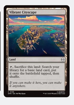 Vibrant Cityscape | MTG SPM | Land Fetch Basic Evolving Wilds Reprint | NM
