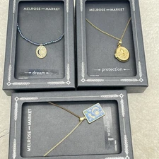 Melrose and Market Jewelry Lot of Three Pendant Necklaces for Christmas Tree