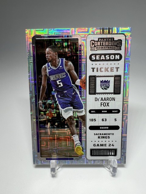 2022-23 Panini Contenders #56 De'Aaron Fox Season Ticket Premium Edition