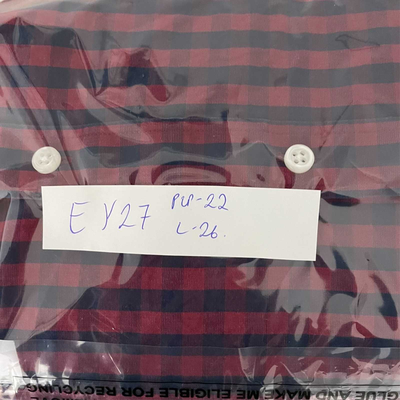 Men's Tommy Hilfiger Check Slim Fit Long Sleeve Collar Shirt Size L Large Cotton thumbnail 7