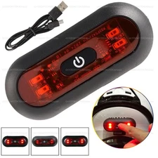Motorcycle Warning Light Helmet Accessories LED Smart Lamp Night Safety Cycling